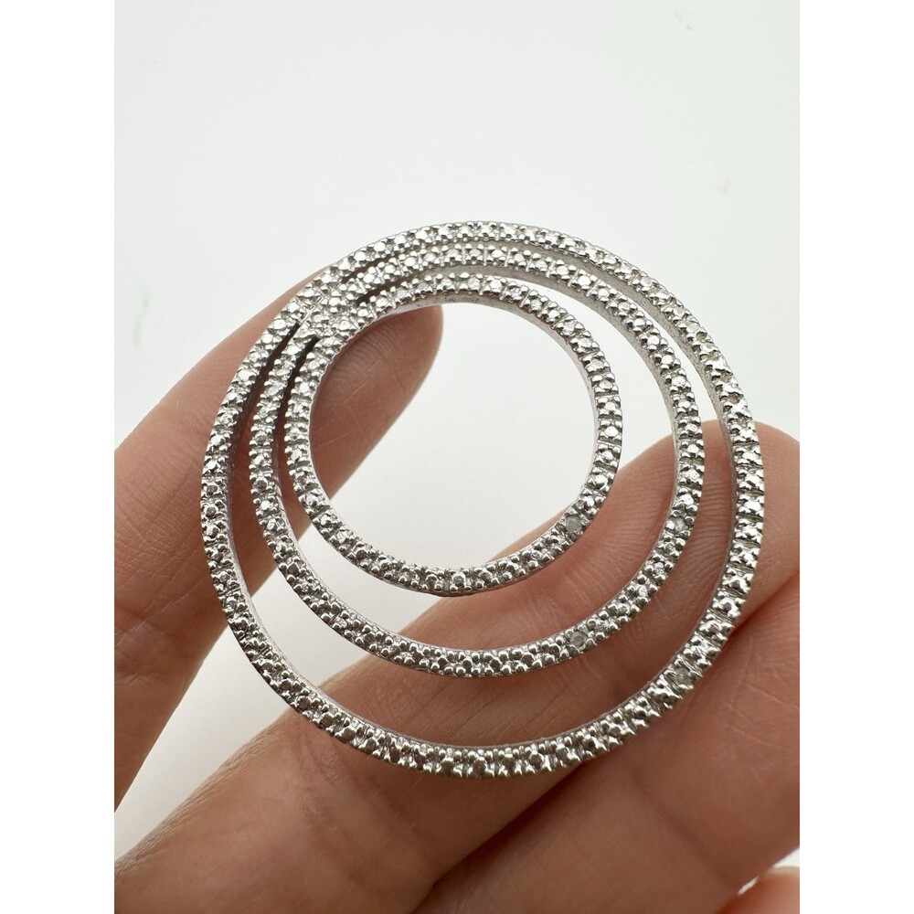 Ross Simons Triple Circle Pendant Genuine Diamond Large